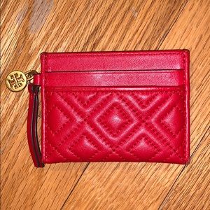 Tory Burch Red Mini Card Holder